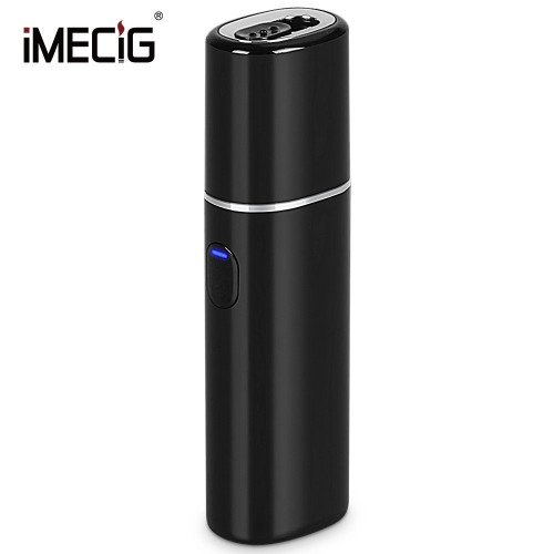 IMECIG L1 Electronic Cigarettes Starter Kit Compatible with IQOS 2200mAh Rechargeable Battery 30 seconds Preheating Vibration Type Automatic Clean (Black)